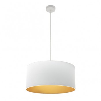 Distribuidor - Lâmpadas Diversas | Colgantes Moderno | COLGANTE ANUSKA 1XE27 BLANCO/BLANCO-ORO REGX50X50 CM Ref: 188695001